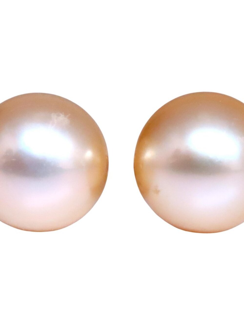 10.7mm Vintage Baroque Pearl Stud Earrings 14kt Gold*